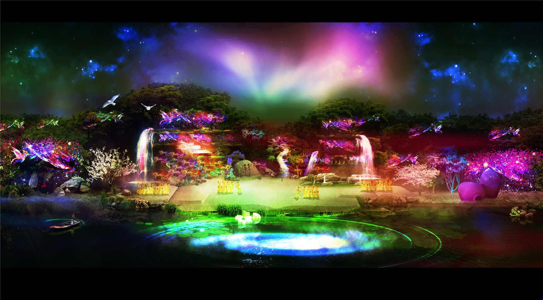 成都活動策劃，街子古鎮(zhèn)實(shí)景舞美設(shè)計(jì) (1)