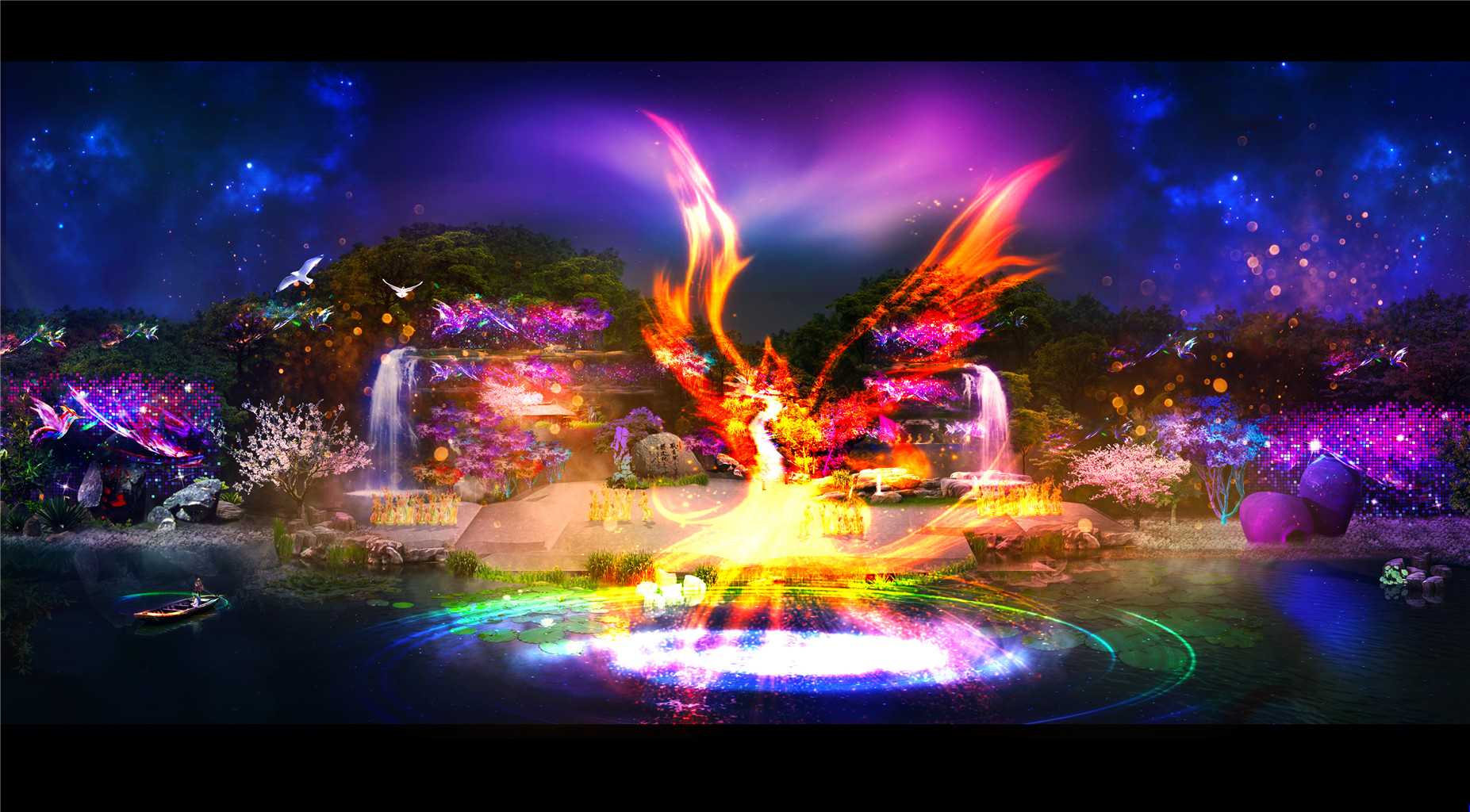 成都活動策劃，街子古鎮(zhèn)實(shí)景舞美設(shè)計(jì) (2)